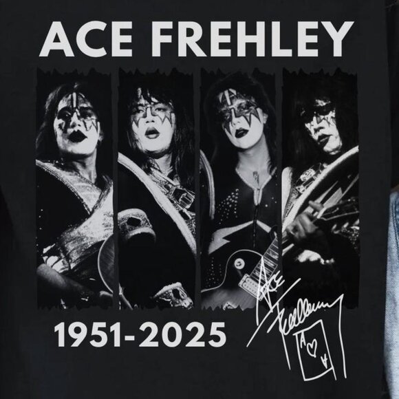 Ace Frehley Memorial Shirt Spaceman Tribute Tee 1951-2025 Rock Legend Shirt 169 - Picture 2 of 5